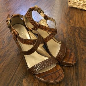 Stuart Weitzman Embossed Sandal 9